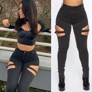 FN Buckle Up Jeans Black